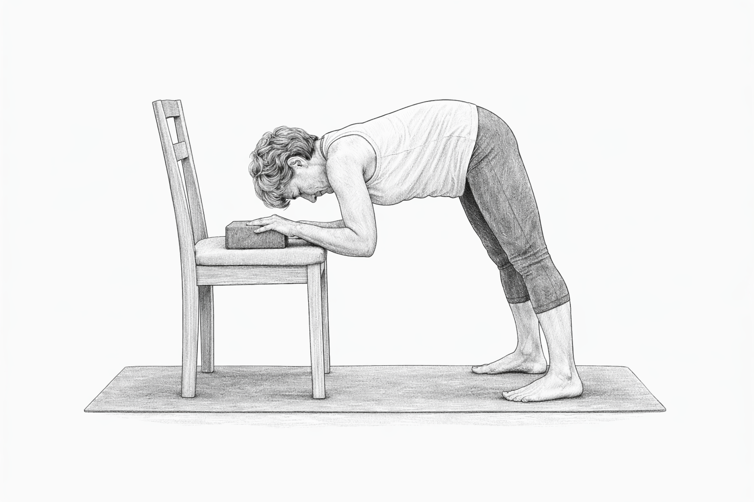 Weite Vorbeuge im Stand